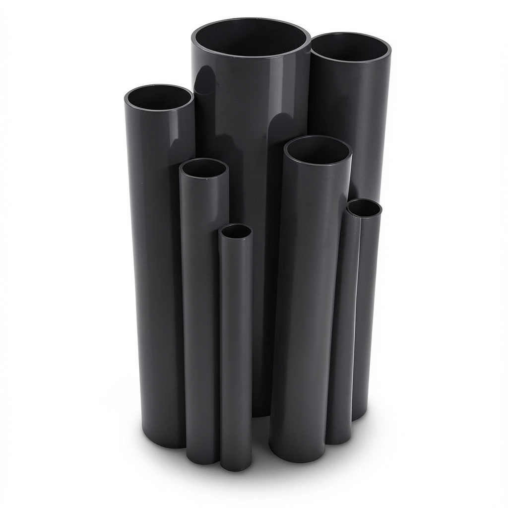 مواسير UPVC ضغط اسمي 4 بار قطر خارجي 280 مم سمك 5.5 مم لون اسود
