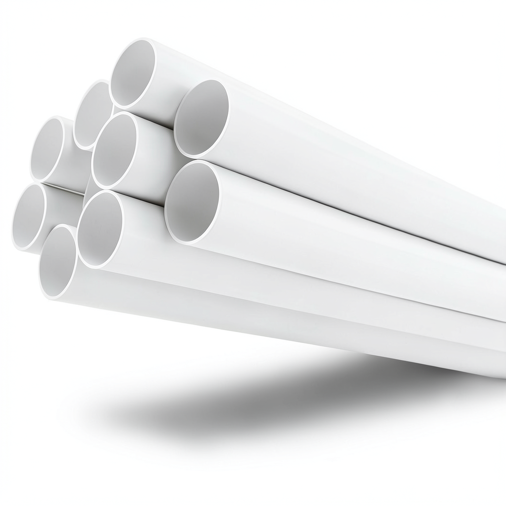 UPVC Pipes Nominal Pressure 6.9 Bar Size 8 Inch Thickness 5.33 mm White
