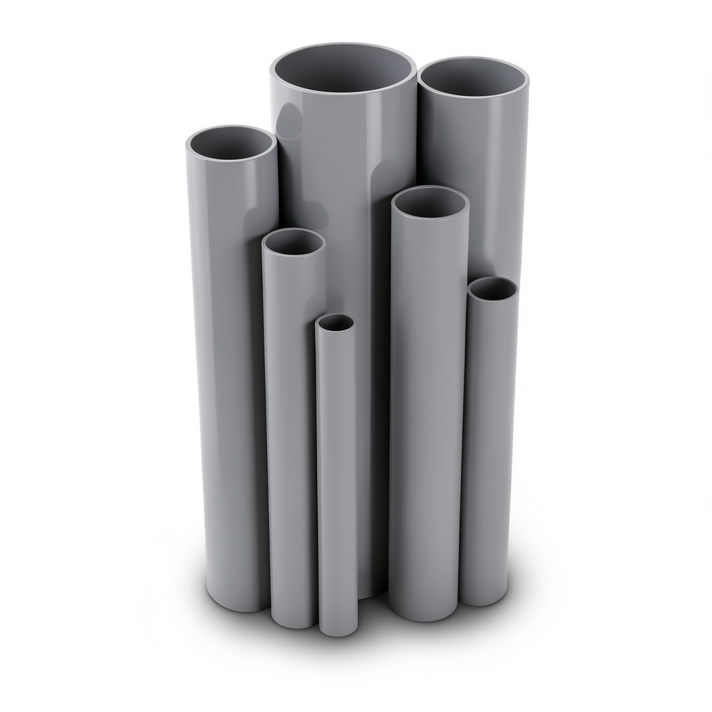 UPVC Pipes Schedule 40 Size 1 inch Thickness 3.4 mm Gray