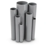 مواسير UPVC جدول 40 مقاس 1 إنش سمك 3.4 مم لون رمادي
