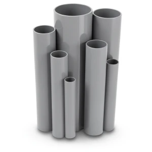 مواسير UPVC جدول 40 مقاس 1 إنش سمك 3.4 مم لون رمادي