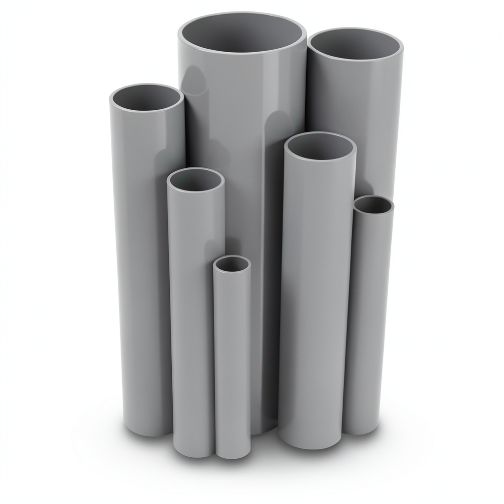 UPVC Pipes Schedule 40 Size 1 inch Thickness 3.4 mm Gray