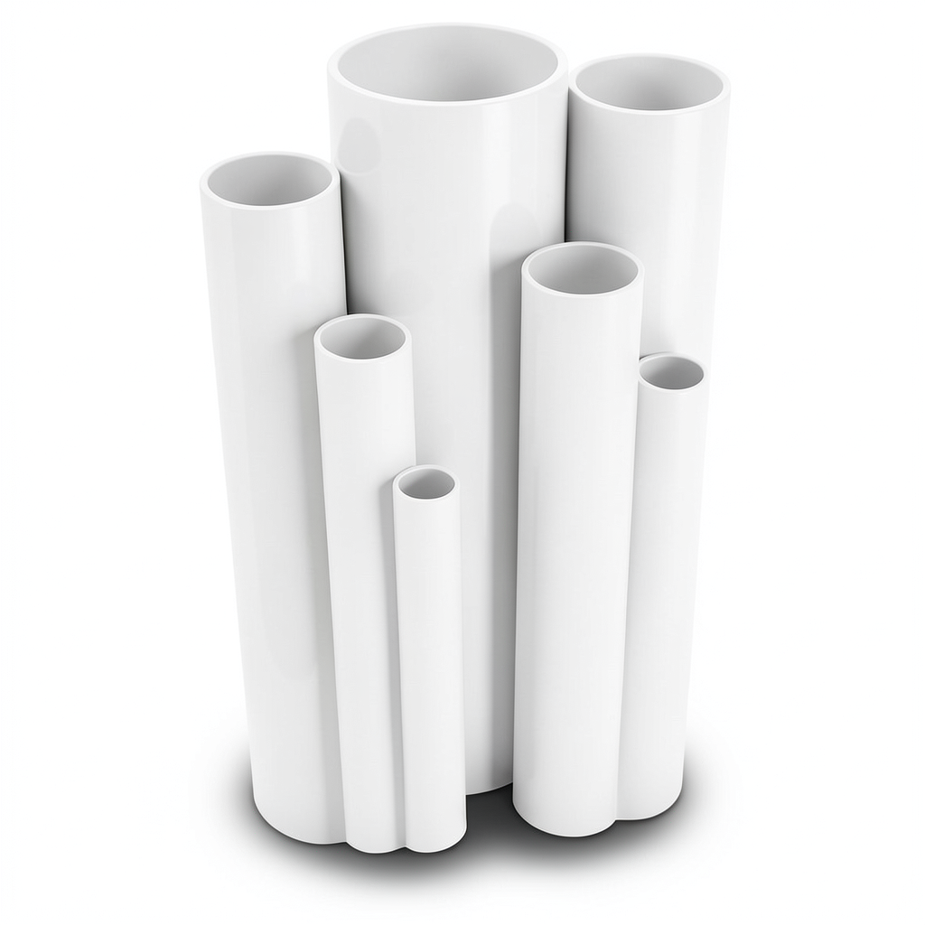 مواسير UPVC ضغط 6 بار قطر خارجي 280 مم سمك 8.2 مم لون أبيض