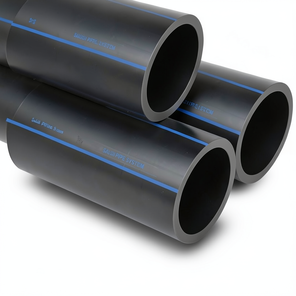 SPS HDPE Pipes PE 80 Pressure 5 Bar Outside Diameter 400 mm Thickness 15.3 mm Black | Saudi Pipes Systems (SPS)