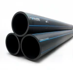 مواسير HDPE نيبروبلاست PE 100 ضغط 20 بار قطر خارجي 400 مم سمك 44.7 مم لون اسود