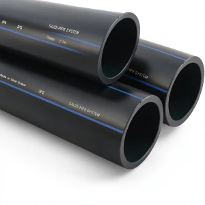 SPS HDPE Pipes PE 80 Pressure 5 Bar Outside Diameter 400 mm Thickness 15.3 mm Black | Saudi Pipes Systems (SPS)