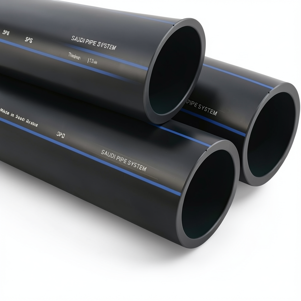 SPS HDPE Pipes PE 80 Pressure 5 Bar Outside Diameter 400 mm Thickness 15.3 mm Black | Saudi Pipes Systems (SPS)