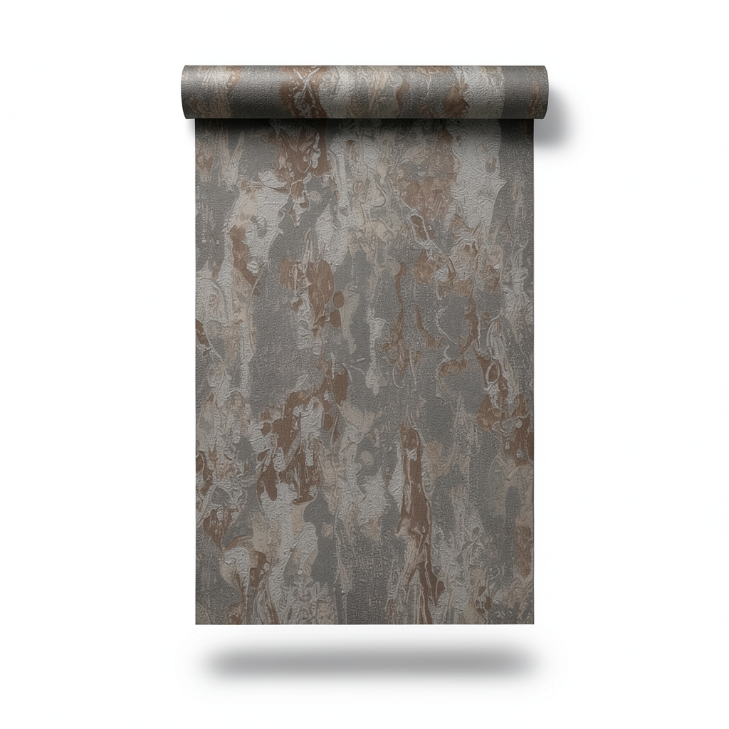 Italian Wallpaper 10m x 1.06m Dark Beige, Model 83443