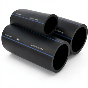 مواسير SPS HDPE PE 80 ضغط 12.5 بار قطر 450 مم سمك 40.9 مم أسود | مصنع أنظمة الانابيب السعودي (SPS)