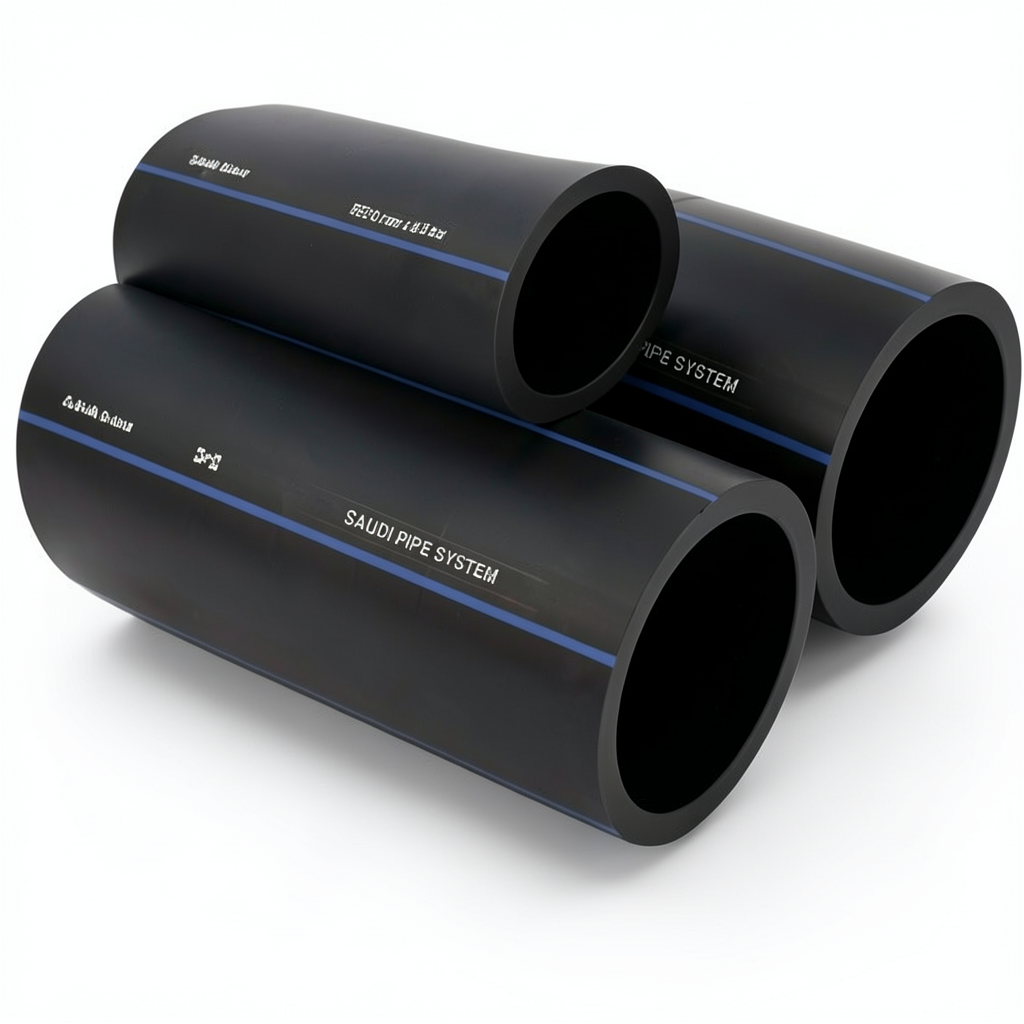 مواسير SPS HDPE PE 80 ضغط 12.5 بار قطر 450 مم سمك 40.9 مم أسود | مصنع أنظمة الانابيب السعودي (SPS)