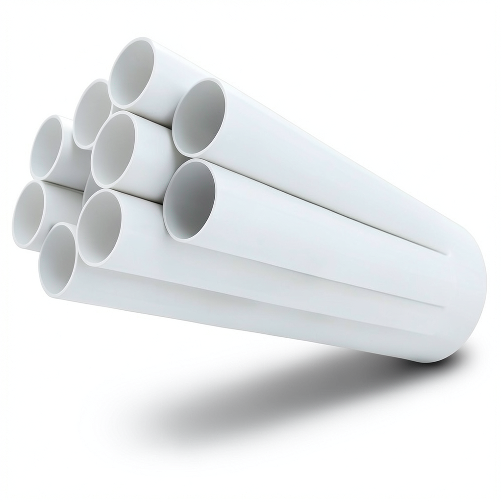 مواسير UPVC مقاس 6 إنش ضغط 8.6 بار سمك 5.18 مم لون أبيض