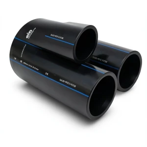 مواسير HDPE PE 80 ضغط 8 بار قطر خارجي 500 مم سمك 29.7 مم لون أسود | مصنع أنظمة الانابيب السعودي (SPS)