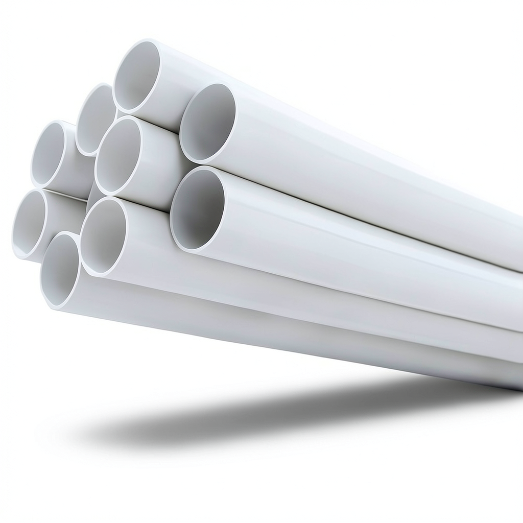 مواسير UPVC ضغط اسمي 6.9 بار مقاس 6 إنش سمك 4.11 مم لون أبيض