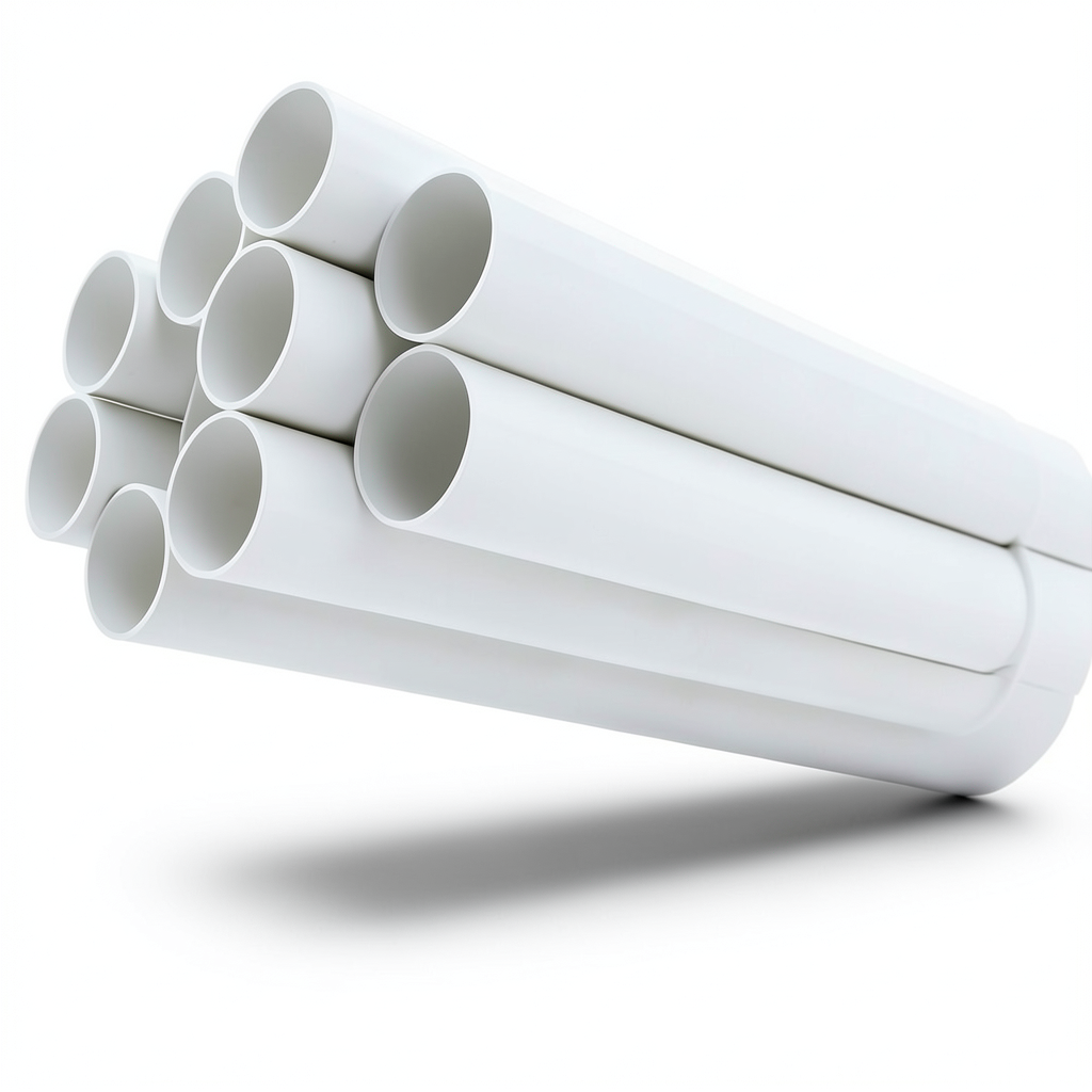 مواسير UPVC ضغط 6.9 بار مقاس 8 إنش سمك 5.33 مم لون أبيض