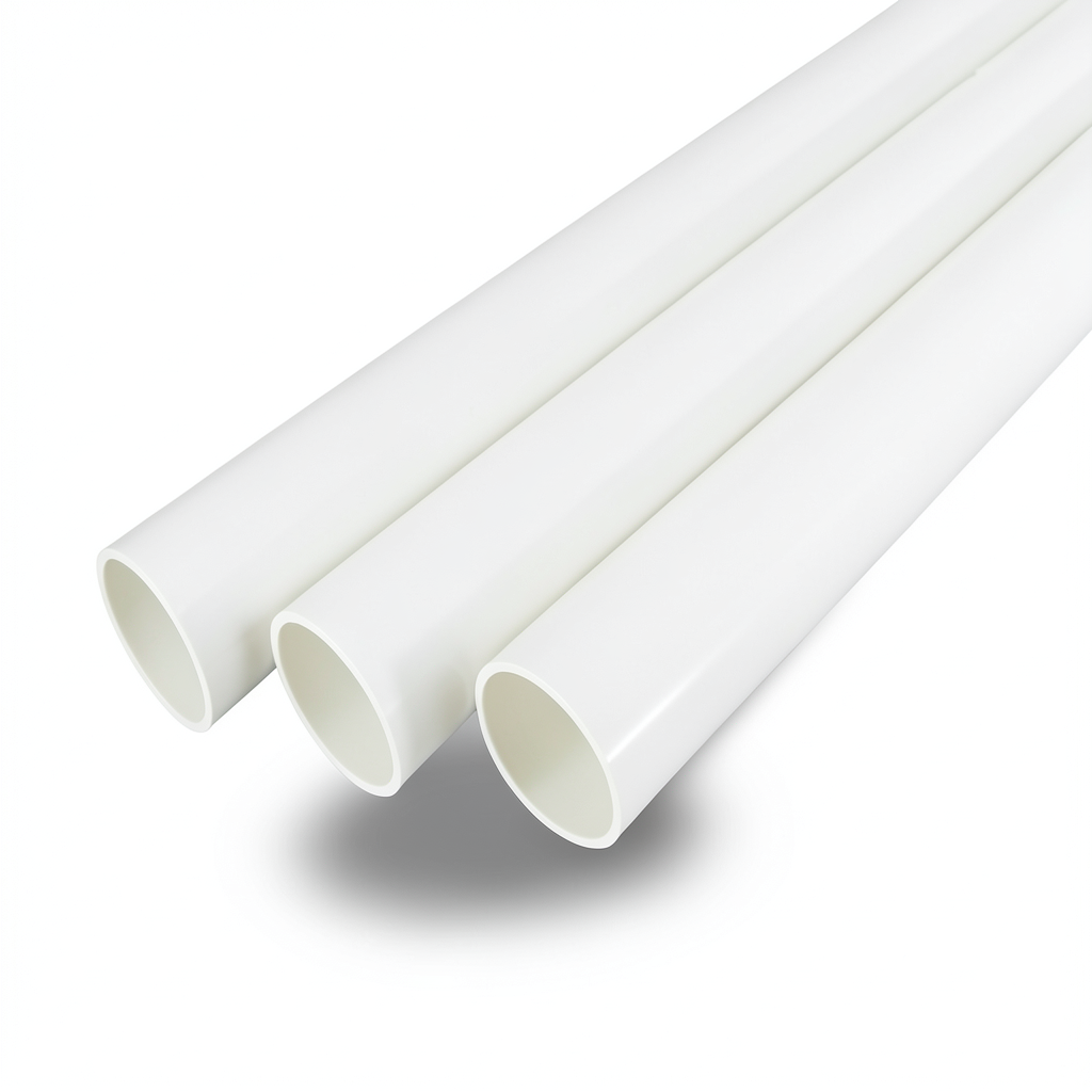 مواسير UPVC جدول 40 مقاس 2 إنش سمك 3.91 مم لون أبيض