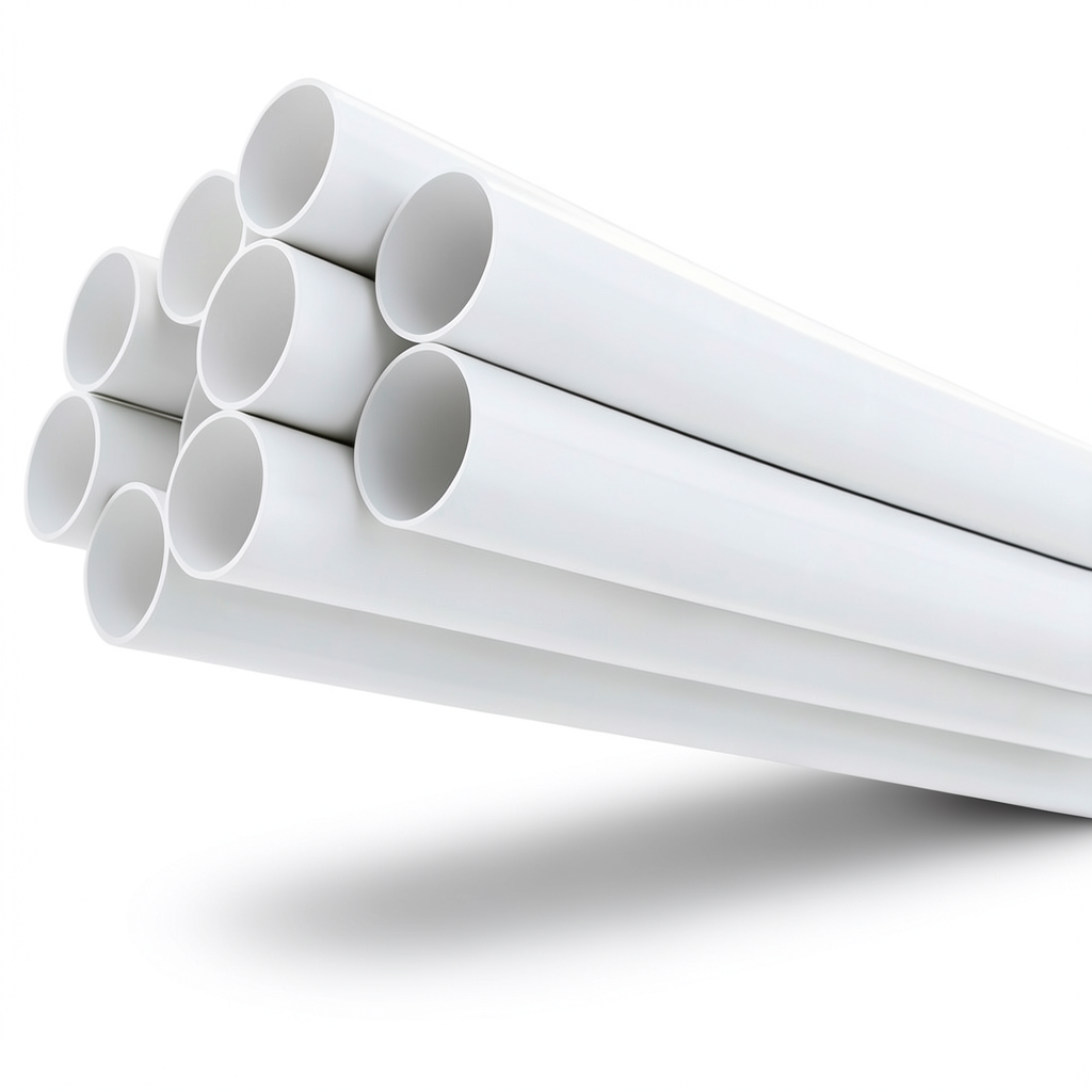 مواسير UPVC ضغط 11 بار مقاس 4 إنش سمك 4.39 مم لون أبيض
