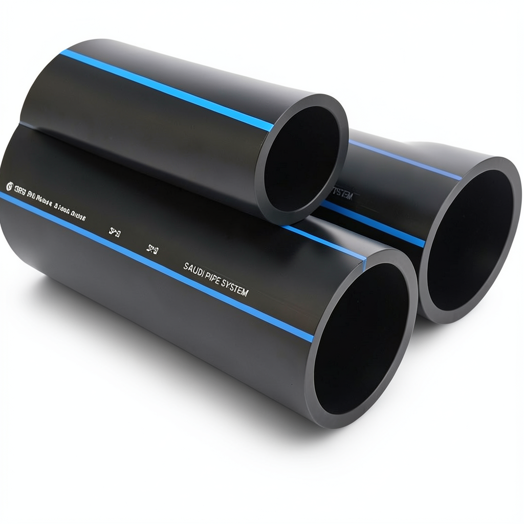 مواسير HDPE السعودي PE 80 ضغط 12.5 بار قطر خارجي 500 مم سمك 45.4 مم لون اسود | مصنع أنظمة الانابيب السعودي (SPS)