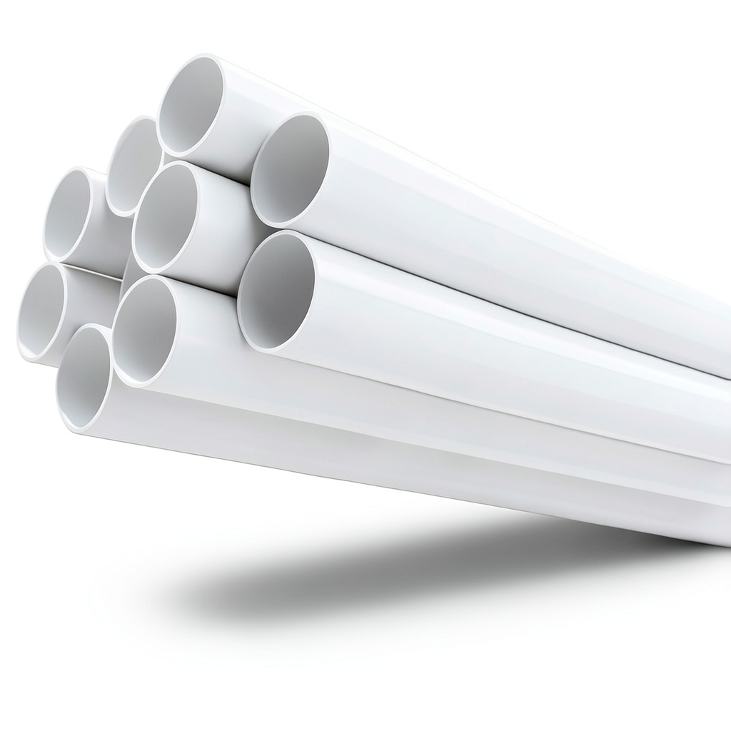 مواسير UPVC ضغط اسمي 11 بار مقاس 6 إنش سمك 6.48 مم لون أبيض