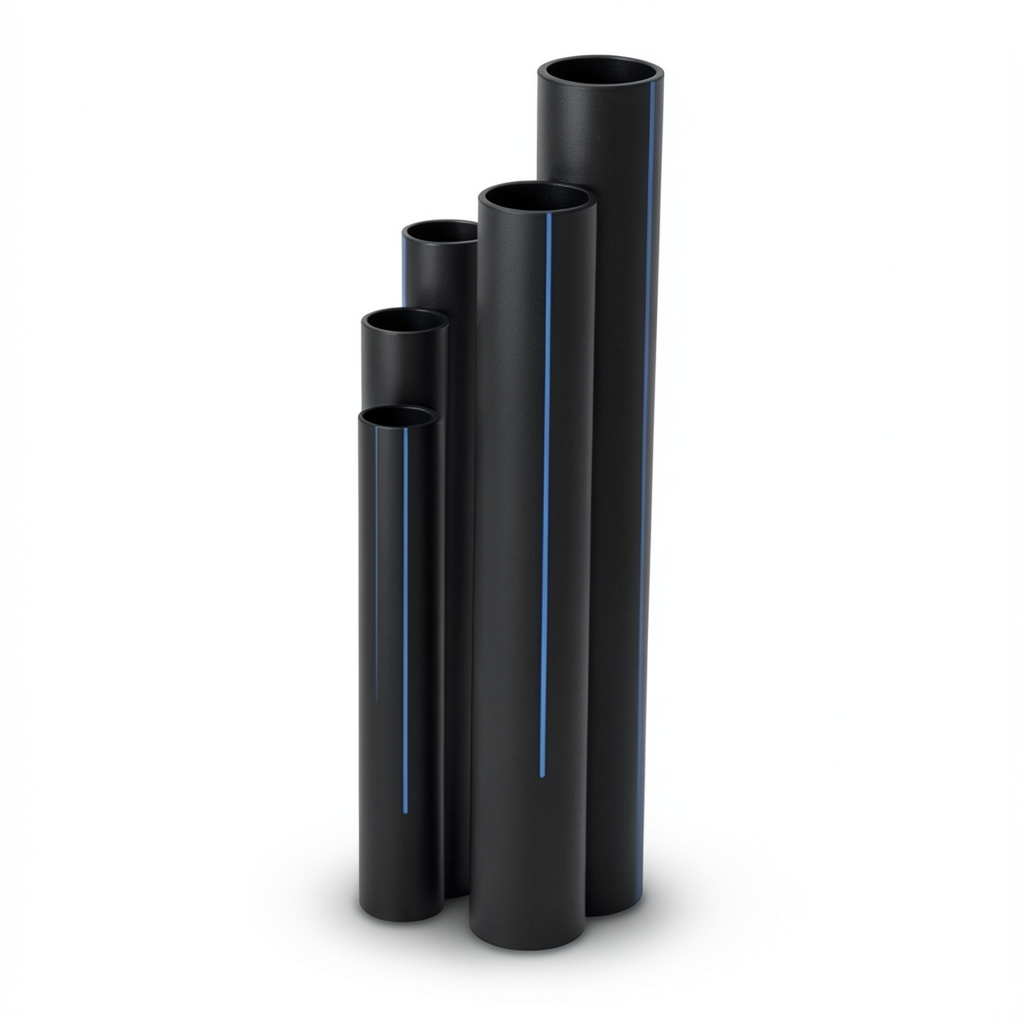 HDPE Pipes SDR 41 Outside Diameter 125 mm Thickness 3.1 mm Black