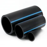 أنابيب HDPE الوطني لشبكات المياه  ضغط 10 بار قطر خارجي 280 مم سمك 10.7 مم لون اسود