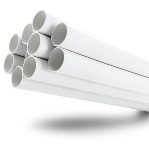 أنابيب UPVC ضغط اسمي 8.6 بار مقاس ½ 1 إنش سمك 1.52 مم لون أبيض
