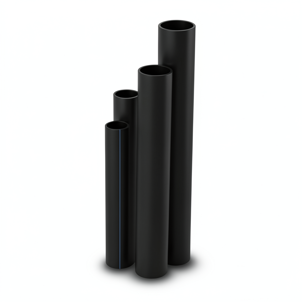 مواسير HDPE SDR 41 قطر خارجي 180 مم سمك 4.4 مم لون أسود
