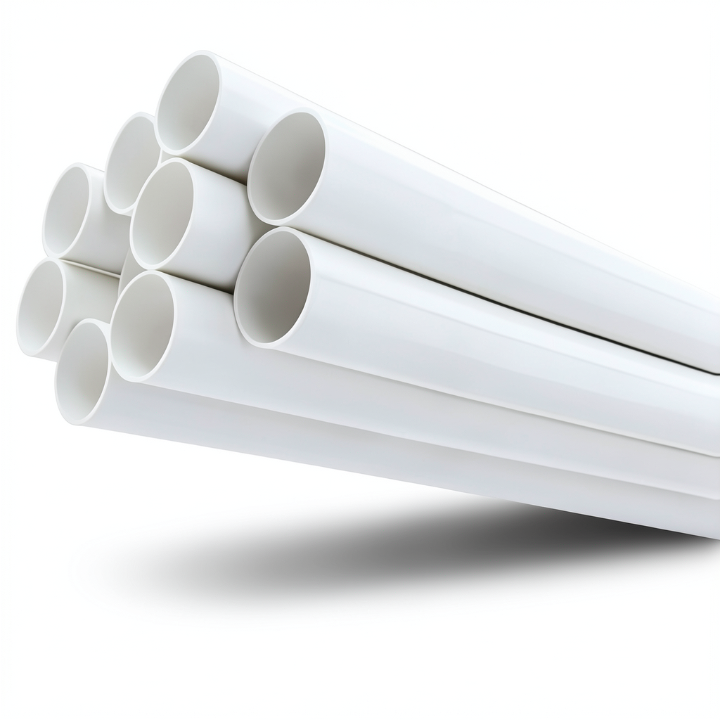 مواسير UPVC مقاس 2 إنش سمك 1.85 مم ضغط 8.6 بار لون أبيض