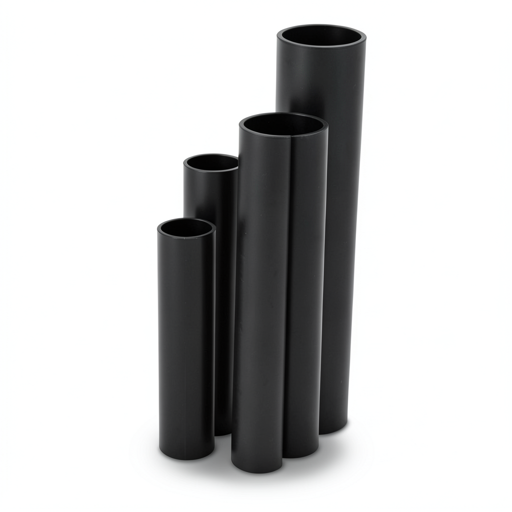 مواسير HDPE SDR 41 قطر خارجي 200 مم سمك 4.9 مم لون أسود