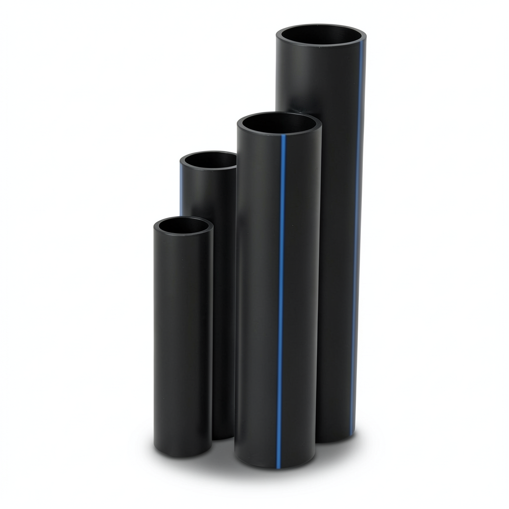 مواسير HDPE نسبة الأبعاد القياسية 41 قطر خارجي 225 مم سمك 5.5 مم لون أسود