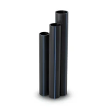 مواسير HDPE SDR 41 قطر خارجي 250 مم سمك 6.2 مم لون أسود