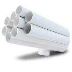 مواسير UPVC مقاس 4 إنش ضغط 6.9 بار سمك 2.80 مم لون أبيض