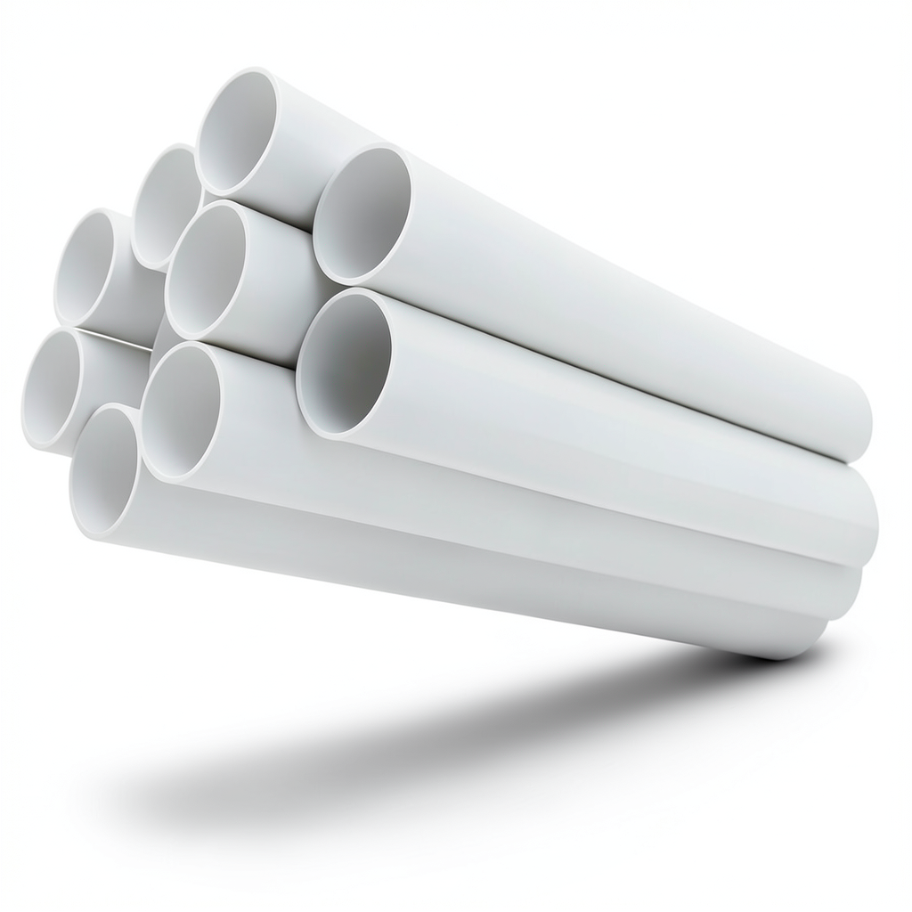 مواسير UPVC ضغط اسمي 6.9 بار مقاس 6 إنش سمك 4.11 مم لون أبيض