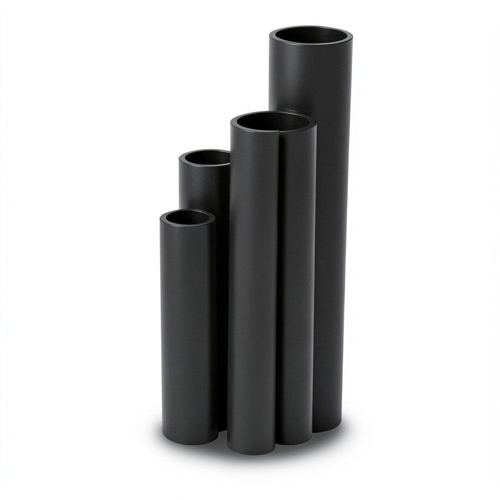 مواسير HDPE نسبة الأبعاد القياسية 41 قطر خارجي 450 مم سمك 11 مم لون أسود