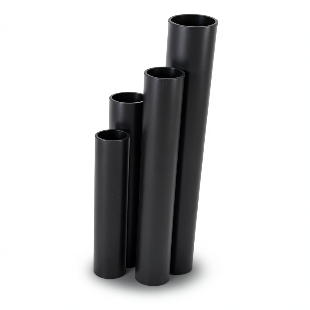 مواسير HDPE نسبة الأبعاد القياسية 41 قطر خارجي 500 مم سمك 12.3 مم أسود