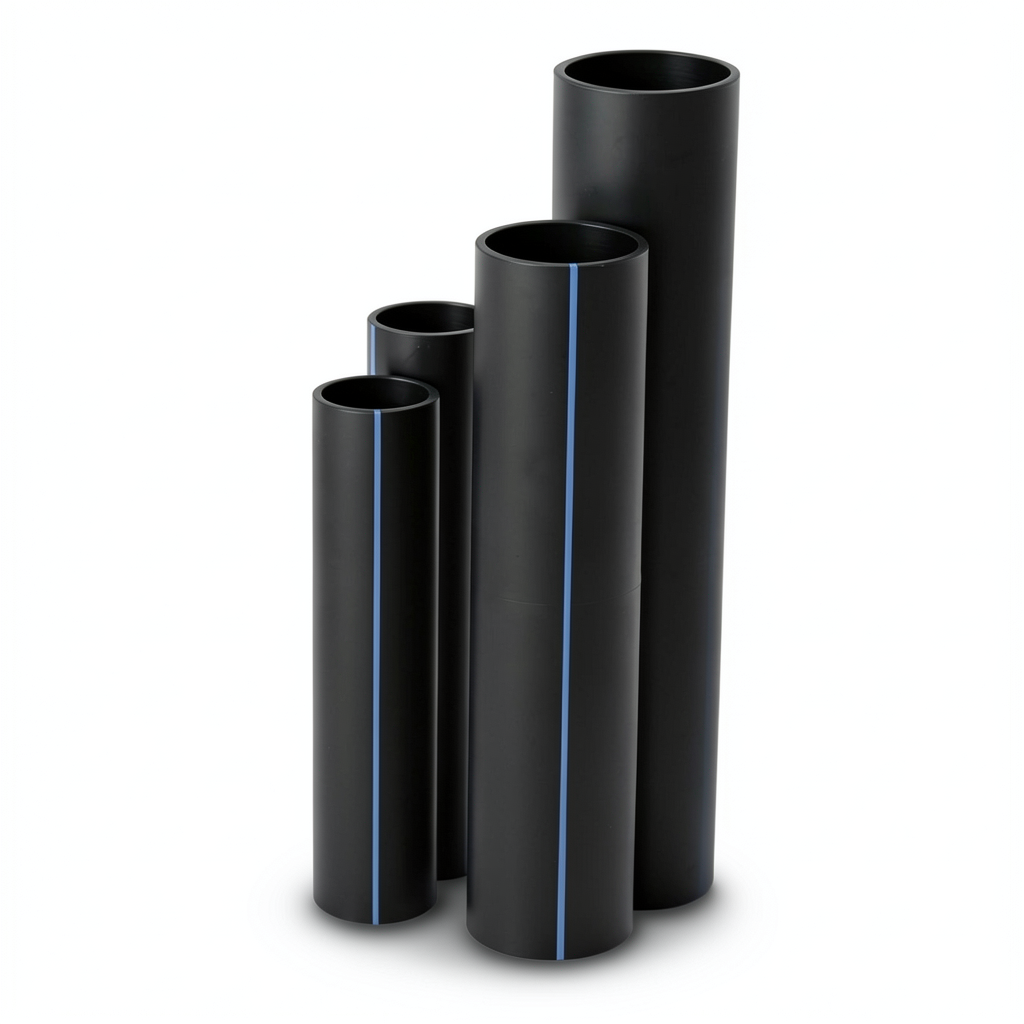 HDPE Pipes SDR 41 Outside Diameter 180 mm Thickness 4.4 mm Black