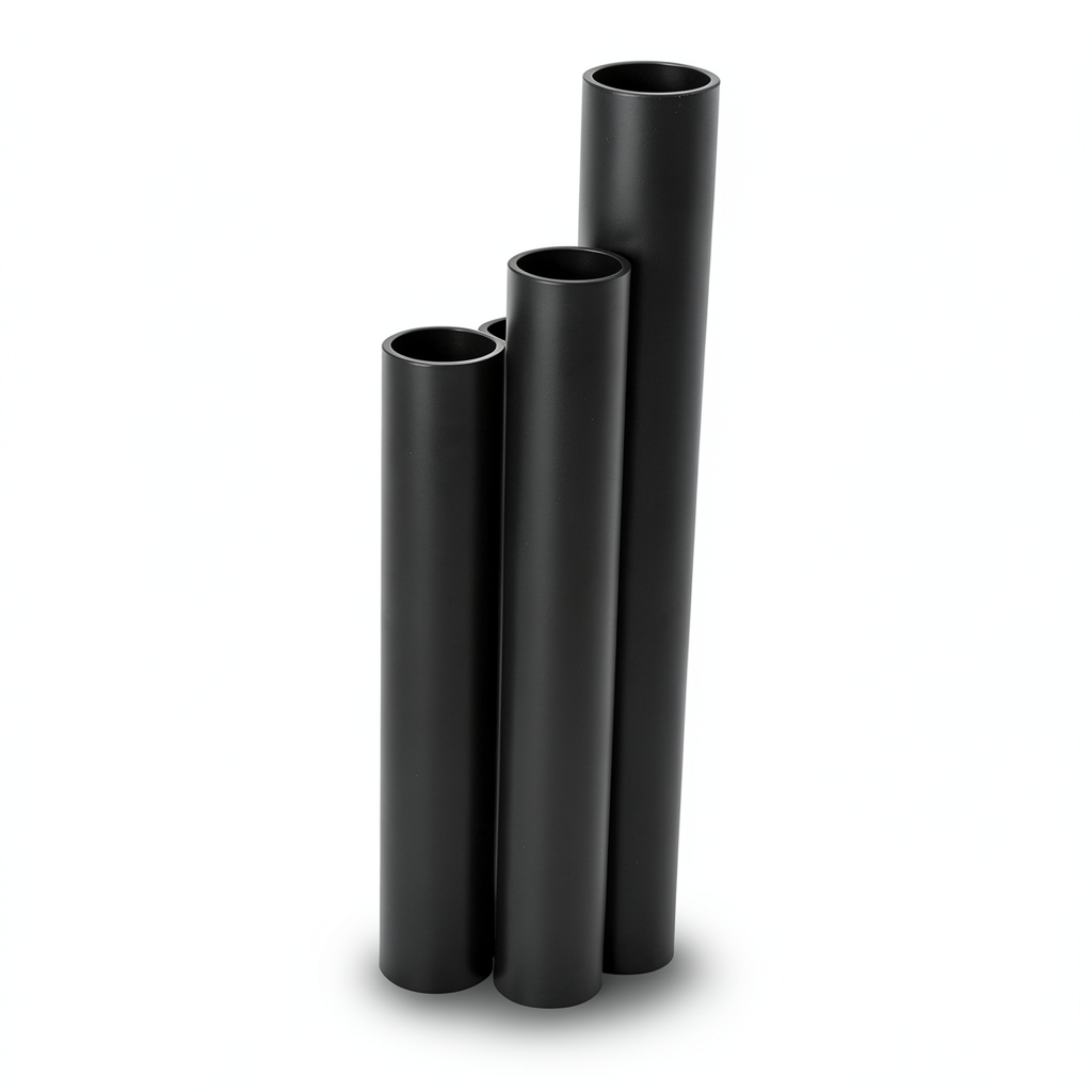 HDPE Pipes SDR 41 Outside Diameter 200 mm Thickness 4.9 mm Black