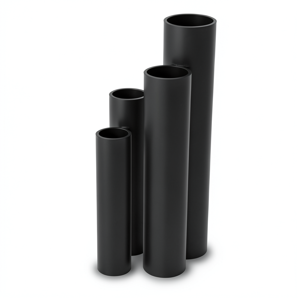 HDPE Pipes SDR 41 Outside Diameter 280 mm Thickness 6.9 mm Black