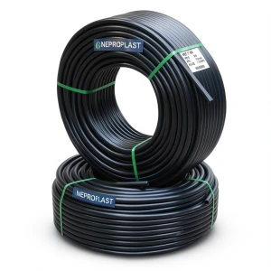 أنابيب HDPE PE 100 ضغط اسمي 20 بار قطر خارجي 110 مم سمك 12.3 مم لون أسود | نيبروبلاست