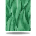 German Wavy Wallpaper 10m x 0.53m Green, Model 10148-07