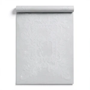 Italian Wallpaper Patterned Design 10 m x 0.70 m Pale Gray