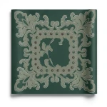 Patterned Wallpaper 10 m x 0.70 m Dark Green, Model 13070
