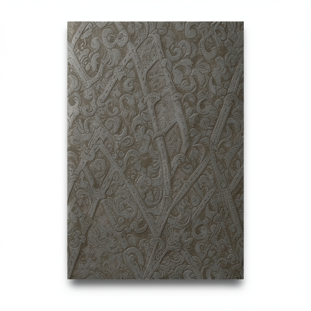 Italian Wallpaper Dark Beige Patterned Design, Size 10m x 0.70m, Model rc16031