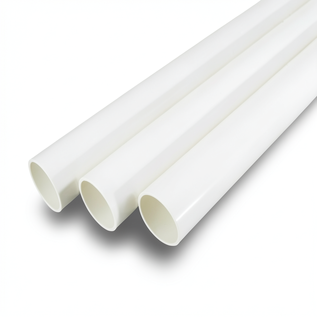 مواسير UPVC جدول 80 مقاس 10 إنش سمك 15.06 مم لون أبيض