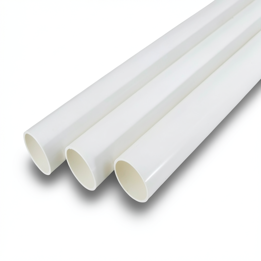 مواسير UPVC جدول 40 مقاس 8 إنش سمك 8.18 مم لون أبيض