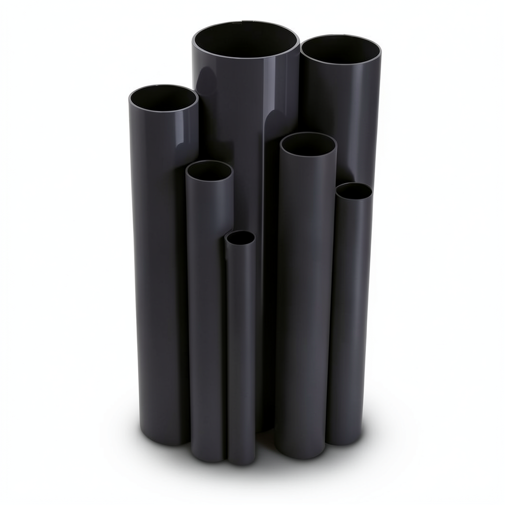 مواسير UPVC جدول 40 مقاس 1 إنش سمك 3.4 مم لون أسود