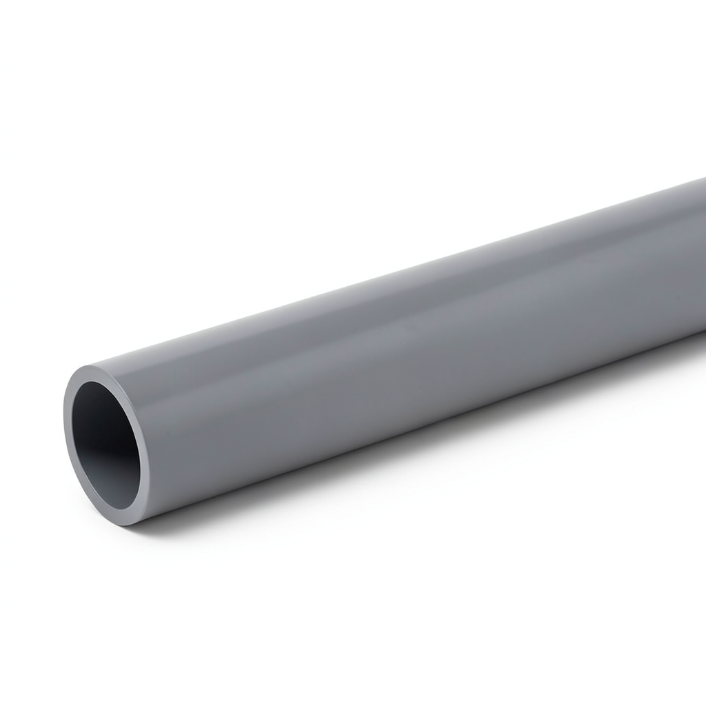 مواسير UPVC جدول 80 مقاس 6 إنش سمك 10.97 مم لون رمادي