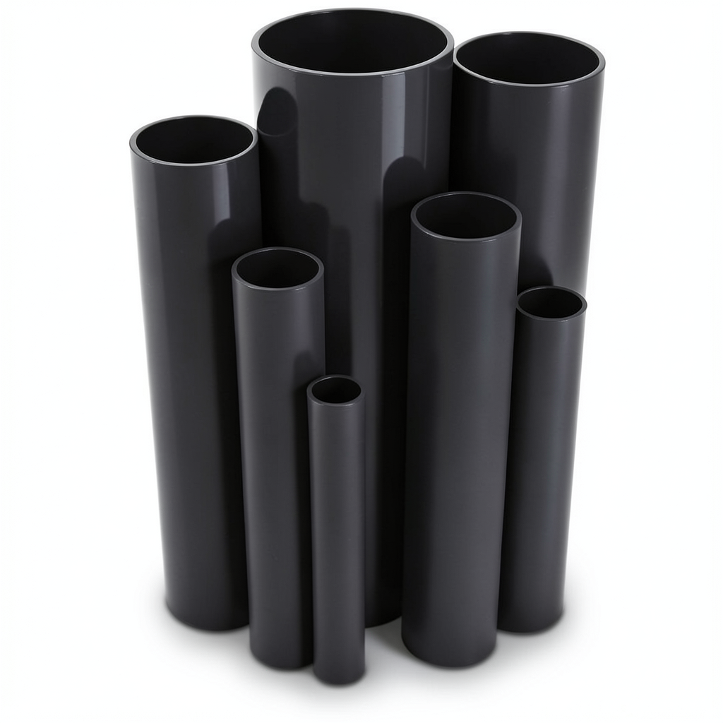 مواسير UPVC جدول 40 مقاس ¼ 1 إنش سمك 3.6 مم لون أسود