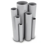 مواسير UPVC ضغط 6 بار قطر خارجي 280 مم سمك 8.2 مم لون رمادي