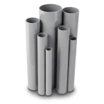 مواسير UPVC ضغط 2.5 بار قطر خارجي 250 مم سمك 2.0 مم لون رمادي