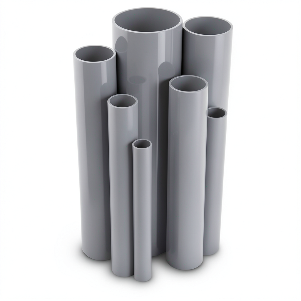 مواسير UPVC جدول 40 مقاس 2 إنش سمك 3.9 مم لون رمادي